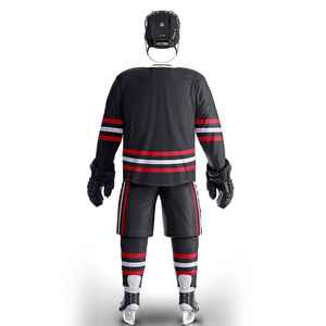 Men's Full Sublimation Print Ice Hockey Jersey Set Quick Dry Moisture Wicking Regular Fit Field & Ice Hokey Sportswear Uniforms - Product Image 2
