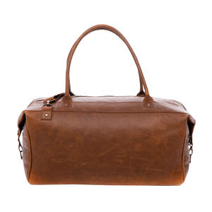 Bolsa de Viaje de Cuero Genuino Personalizada - Negra, Estilo Deportivo de Lujo, Forro de Poliéster, Bolsa de Viaje para Hombre de Alta Calidad - Product Image 5