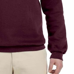 Sweat-shirt à col rond pour homme en coton 100% tricoté, impression de logo personnalisé, couleur unie, coupe classique, vêtements décontractés d'automne, OEM ODM - Product Image 2