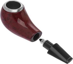 Pipa de fumar de madera hecha a mano con acabado natural, pipa de tabaco vintage tallada a mano para decoración de clubes y bares. - Product Image 6