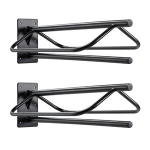 Confezione da 2 Porta-Selle da Parete in Acciaio Resistente 60,5 x 32,0 x 26,0 cm con Barra di Supporto Stile Western per Stalla - Product Image 6