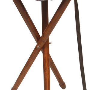 Taburete Plegable de Cuero Genuino Ecológico Portátil 2026, Silla Trípode para Camping, Caza y Tiro, Hecho a Mano - Product Image 4