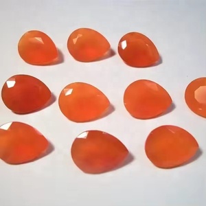 Pierre précieuse semi-précieuse en cornaline naturelle de 3x5 mm, coupe poire, qualité incroyable, pierre en vrac pour bague, pendentif, provenant d'un fabricant indien - Product Image 1