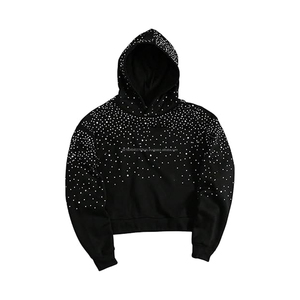 Sudadera con Capucha Personalizada OEM con Cierre, Sudadera de Invierno de Waseem Impex, Alta Calidad, 100% Algodón, Felpa, con Pedrería, Multicolor, Unisex - Product Image 1