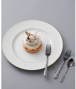 Modern <b>Black</b> Flatware <b>Set</b> With Leopard Print Handles Dishwasher Safe Metal <b>Cutlery</b> For Wedding Tabletop Dining - Product Image 3