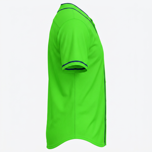 Maillot de baseball bicolore 100 % polyester personnalisé OEM/ODM pour homme, respirant, avec logo personnalisé, coupe athlétique - Product Image 5