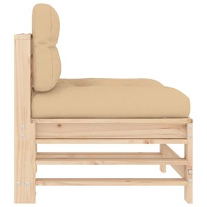 Sofá Modular Mediano de Madera de Pino Sólido para Jardín - Product Image 4