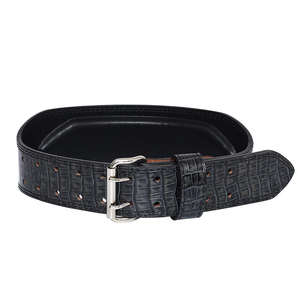 Ceinture de musculation lombaire robuste avec logo personnalisé, en néoprène respirant et cuir, pour le soutien du dos et les dips - Product Image 2