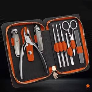 7 In 1 Stainless Steel Nail <b>Kit</b> With Clipper Scissors And Tools For <b>Manicure</b> Portable Bag Set Adult Classic Style - Product Image 4