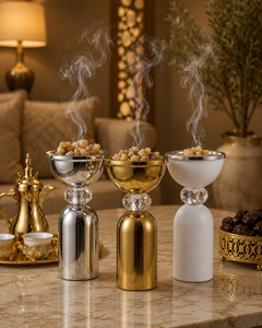 New Arrival Metal <b>Oud</b> Burner Modern Eco Friendly Arabic <b>Bakhoor</b> Polish Finished Incense Holder Religious Hand-made Luxury Eid - Product Image 1