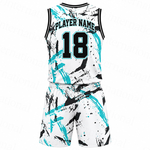 Maillot et short de basket personnalisés, uniformes de basket personnalisés, tissu à séchage rapide, équipes de basket des lycées - Product Image 3