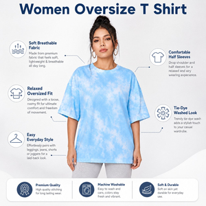 Camisetas Extra Grandes para Mujer Diseñadas con Tela Transpirable, Corte Holgado, Tacto Suave, Fácil Movimiento y Calidad Duradera - Product Image 6