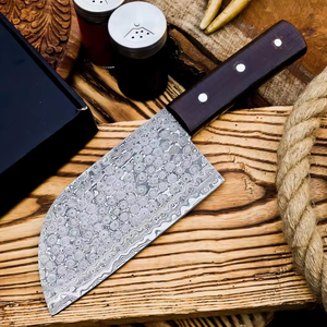 Couteau à découper la viande en acier Damas 2026, forgé à la main, manche en bois, moderne, ambidextre, compatible lave-vaisselle, écologique, pour la cuisine - Product Image 3