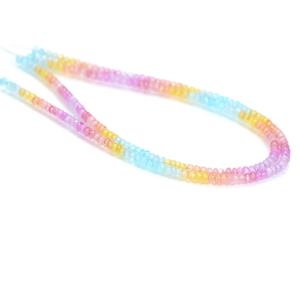 Cuentas redondas lisas de piedra lunar arcoíris natural brillante, cuentas redondas lisas de piedra lunar arcoíris multicolor de 5-7 mm - Product Image 4