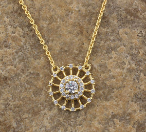 Collar con Colgante Pequeño de Plata 925 Minimalista Vintage, Chapado en Platino, con Circonita, Accesorio Diario Unisex, Hecho a Mano - Product Image 5