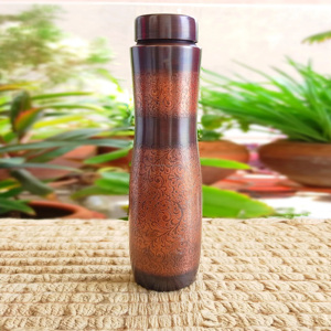 Bouteille d'eau ayurvédique au design unique, 100% cuivre, pour une meilleure santé, à prix compétitif - Product Image 3