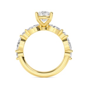 Hermoso Anillo de Compromiso de Oro Rosa de 10K con Brillantes Diamantes de Laboratorio Redondos, Marquise y Corte Cojín, 2.78 CTW - Product Image 6