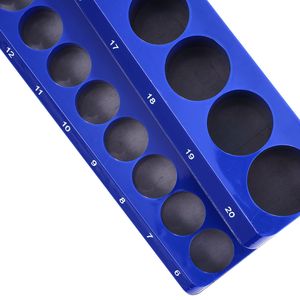 Set Organizzatore Magnetico per Bussole 6 Pezzi, Supporto per Bussole da 1/2 Pollice SAE e Metriche con Etichette Trasparenti, Vassoi per Bussole da 1/4, 3/8, 1/2 Pollice - Product Image 4