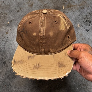 หมวกแก๊ปทรง Dad Hat สไตล์ Y2K แบบทำเก่า ผ้าฝ้ายฟอก 6 แผง ขอบรุ่ย สำหรับคอลเลคชั่นแบรนด์สตรีทแวร์ - Product Image 4
