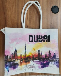 Bolsa de Yute Natural Premium de 20x25cm, Ecológica, Reutilizable, para Compras, con Asas Resistentes, para Comercio Minorista - Product Image 2
