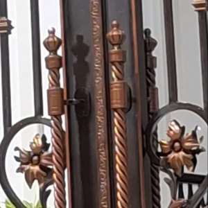 Poignée de porte en fer forgé artisanale de luxe pour portail principal – Poignée de tirage décorative moderne en fer forgé pour porte d'entrée - Product Image 3