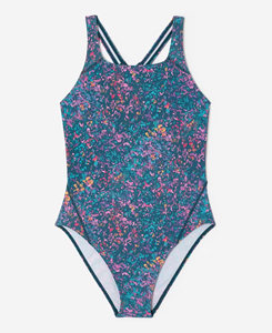 Traje de Baño de Una Pieza con Estampado Floral para Mujer, Calidad Premium 2026, Tirantes Cruzados, Spandex, Poliéster, Secado Rápido, Ropa de Baño de Verano - Product Image 1