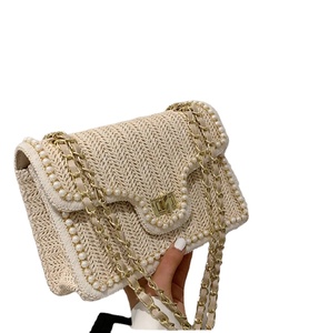 Bolsos de Paja Elegantes Hechos a Mano, Bolsos de Hombro de Paja Personalizados para Mujer, Productos al por Mayor - Product Image 1