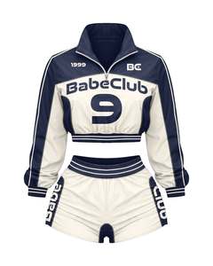 2026 TAHAD Trendy Custom Women Cropped Windbreaker Tracksuit Quarter Zip Jacket Shorts <b>Set</b> OEM Private Label Sportswear - Product Image 4