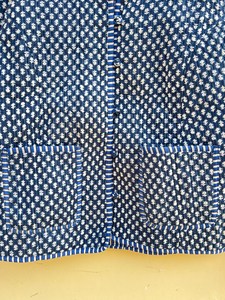 Indian Handmade 100% Cotton Eco-Friendly Autumn <b>Winter</b> <b>Quilted</b> Anti-Wrinkle Breathable Front Pocket Regular Jacket Waistcoat - Product Image 2