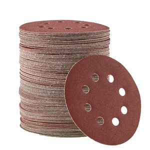 Set di 150 Dischi Abrasivi da 5 Pollici con 8 Fori e Velcro, 10 Grane (60, 80, 100, 120, 150) per Levigatrice Orbitale - Product Image 1