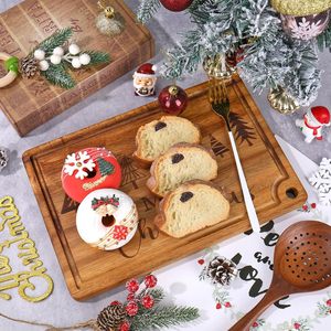 เขียงไม้ JarThenaAMCS ลายต้นคริสต์มาส สำหรับครัว ใช้หั่นอาหารและเสิร์ฟอาหาร - Product Image 3