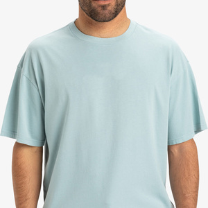 Camiseta de algodón de 330 g/m² para hombre, súper pesada, de 300 g/m², gruesa, oversize, con hombros caídos, cuello redondo y corte holgado. - Product Image 3