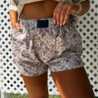 Shorts Boxers Femme Personnalisés en Coton Respirant Lavande Olive 100% avec Taille Élastique et Poches Latérales Coupe Classique Décontractée – Vente en Gros