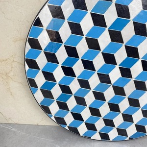 Table basse / table à manger ronde personnalisée en résine époxy, plateau en bois et résine époxy, décoration intérieure, vente en gros - Product Image 2