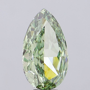 Diamant CVD de qualité supérieure, taille poire, coupe excellente, vert vif fantaisie, cultivé en laboratoire, certifié IGI, clarté VS1, pour la joaillerie. - Product Image 6