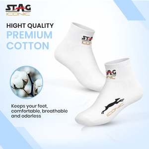 Chaussettes hautes STAG Iconic Performance Noir Blanc PACK DE 2 - Product Image 6