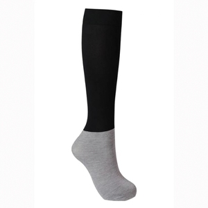 <b>Women</b> Solid Color Knee High Riding <b>Socks</b> Gray <b>Black</b> Equestrian Sport <b>Socks</b> Regular Fit - Product Image 1