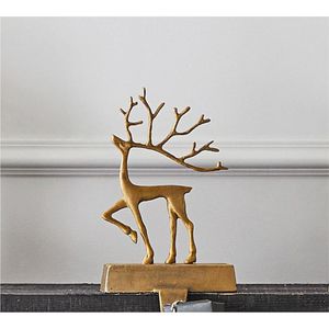 Sculpture de renne en laiton artisanale en gros, figurine de cerf en métal de luxe, statue animale, décoration d'intérieur, ornement de table pour salon - Product Image 5