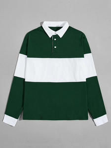 Polo de golf personnalisé 2026 avec logo, 100 % coton polyester, séchage rapide, respirant, haute qualité, polo bicolore pour homme - Product Image 5