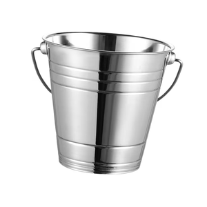 Cubo de Hielo de Acero Inoxidable con Asa, Pulido a Espejo, Cubos de Hielo de Acero Personalizados, Enfriador de Bebidas Resistente al Óxido para Uso en Bares - Product Image 4