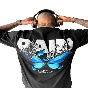 Camisetas Retro Personalizadas para Hombre, Estilo Off-the-Shoulder, para Actividades Deportivas de Verano, Varias Tallas, Tela de 180 Gramos - Product Image 1