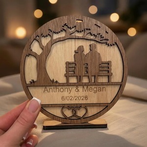 New Arrival Nautical Couple Wedding Anniversary Heart Statue Wooden Wedding Figure Tayyab Handicraft India Customized Color - Product Image 1