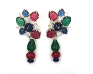 Vintage 925 Silver Crystal Rhinestone Floral Cluster <b>Drop</b> Earrings Women's Party Jewelry - Product Image 2