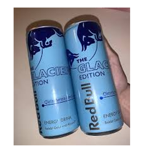 Vente en gros de Red Bull The Glacier Ice Raspberry Edition, 24 canettes de 250 ml, dimensions de la boîte pour le stockage : 32,5 cm x 21,4 cm x 13,7 cm - Product Image 1