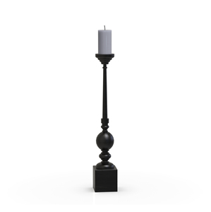 เชิงเทียนไม้ทรงกระบอก ตกแต่งบ้าน ฐานลายร่อง งานแฮนด์เมด ดีไซน์ทันสมัย - Product Image 2