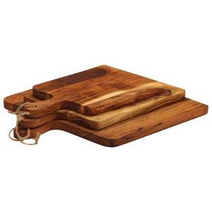 Tabla de cortar de madera natural de gran tamaño para la preparación de verduras, frutas y carne en la encimera de la cocina. - Product Image 1