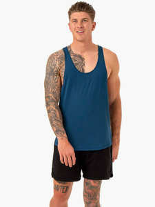 Camisetas sin mangas deportivas casuales transpirables de alta calidad para hombre, personalizadas, de punto, para culturismo, entrenamiento, gimnasio, estilo stringer, color liso. - Product Image 4