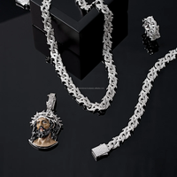 Fait à la main en argent Sterling 925 personnalisé 3D Jésus pièce pendentif collier VVS Moissanite diamant cadeau Hip Hop Style chrétien bijoux