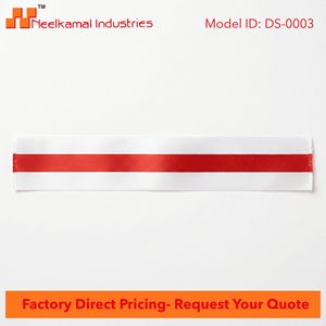 ริบบิ้นผ้าซาตินสีขาวลายแดงตรงกลางขนาด 25 มม. สำหรับตกแต่งบรรจุภัณฑ์ งานปาร์ตี้ ตกแต่งดอกไม้ และงาน DIY - Product Image 4