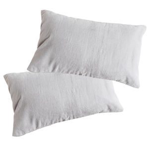 Funda de Almohada de Algodón 100% Hecha en Japón, Marca CUSTOM, 42cm*68cm, Color Gris Natural, Tela Fruncida, Muestra Gratuita, Modelo ZZZ0007 - Product Image 1